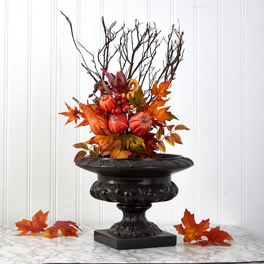 20" Pumpkin & Maple Leaf Bush, 2ct.